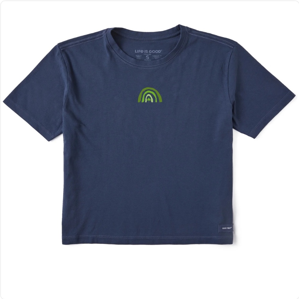 LIFE IS GOOD Kids Crusher Tee Clover Rainbow Dst
